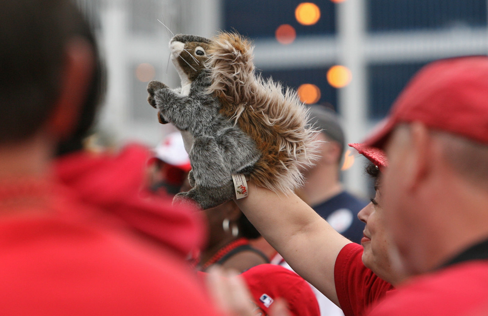 Fans rally before the Cards-Brewers game
